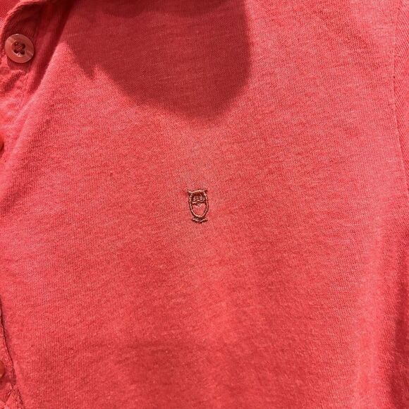 Womens Vintage MOSSIMO SUPPLY CO Short Sleeve Red Slim Fit  Polo Large - Picture 2 of 4